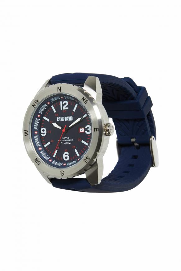 Uhr aus Edelstahl mit Silikonarmband