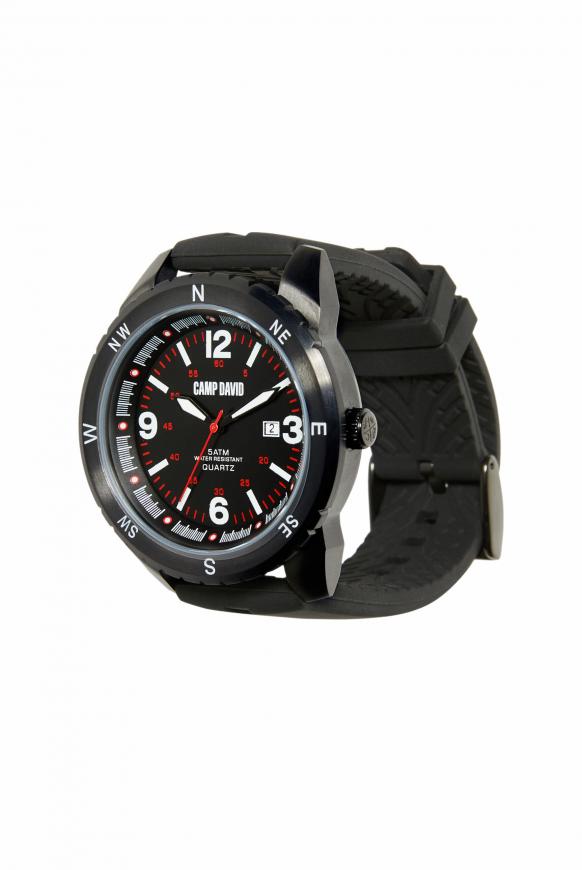 Uhr aus Edelstahl mit Silikonarmband