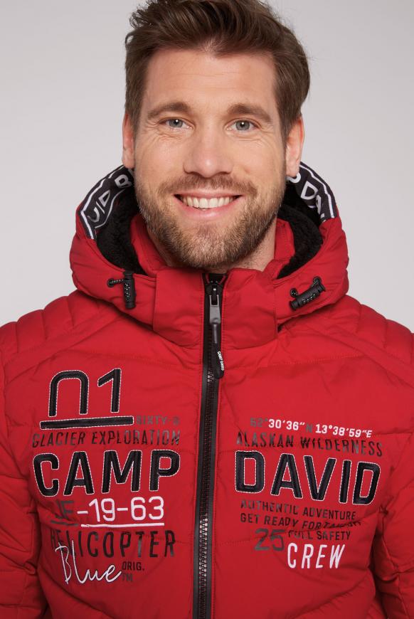 Winterjacke mit Kapuze im Ski-Design