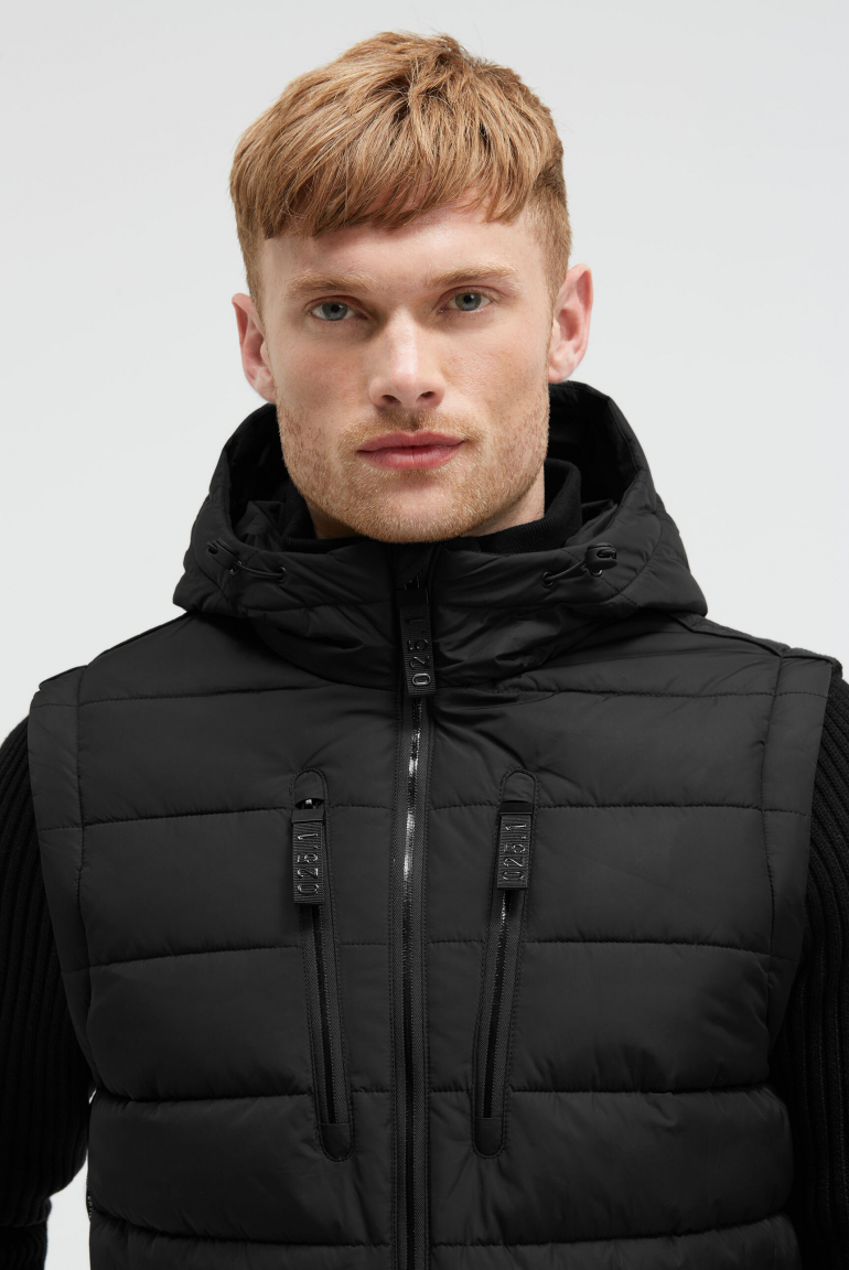 2-in-1 Steppweste mit abtrennbaren Strickärmeln