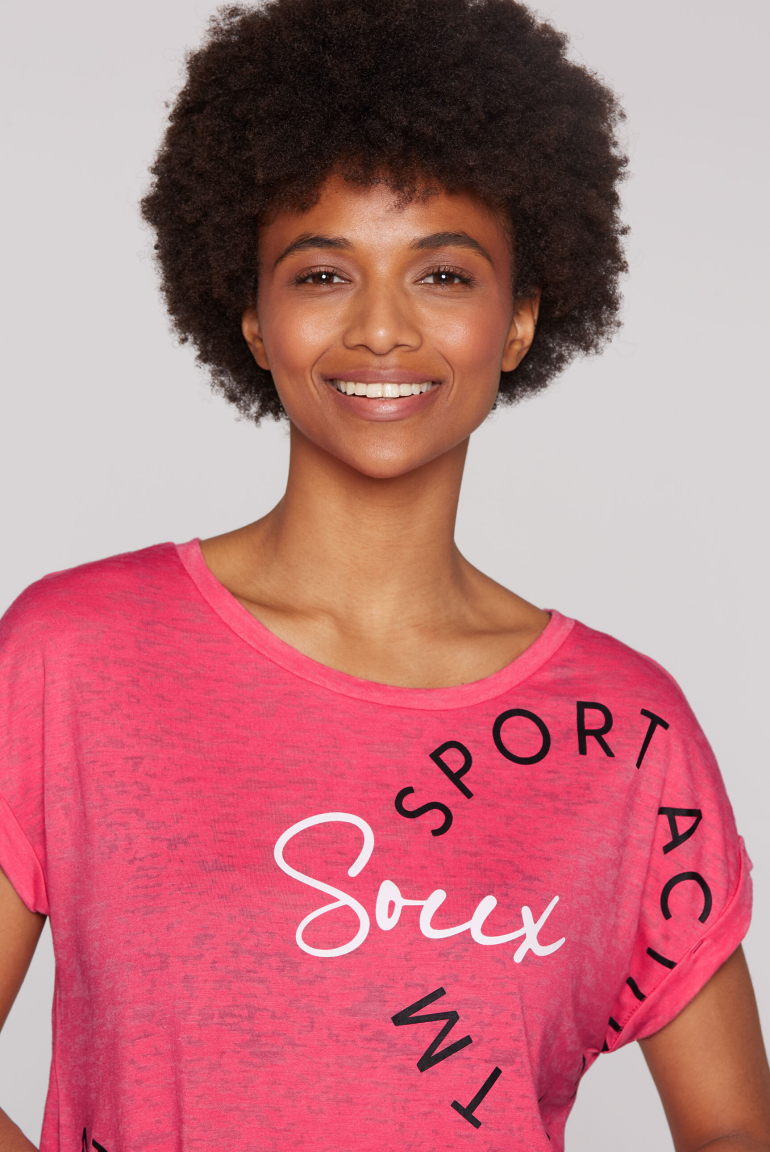 Ärmelloses Shirt mit Ausbrenner-Effekten