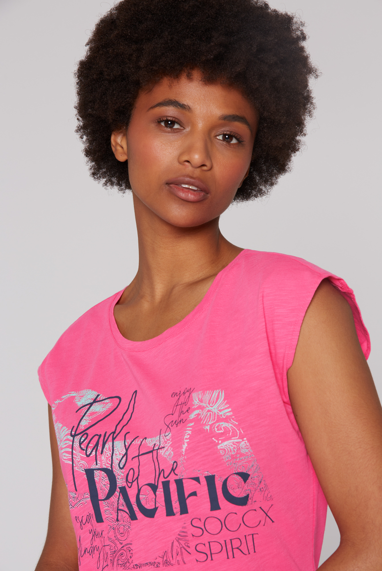 Ärmelloses Shirt mit Print Artwork
