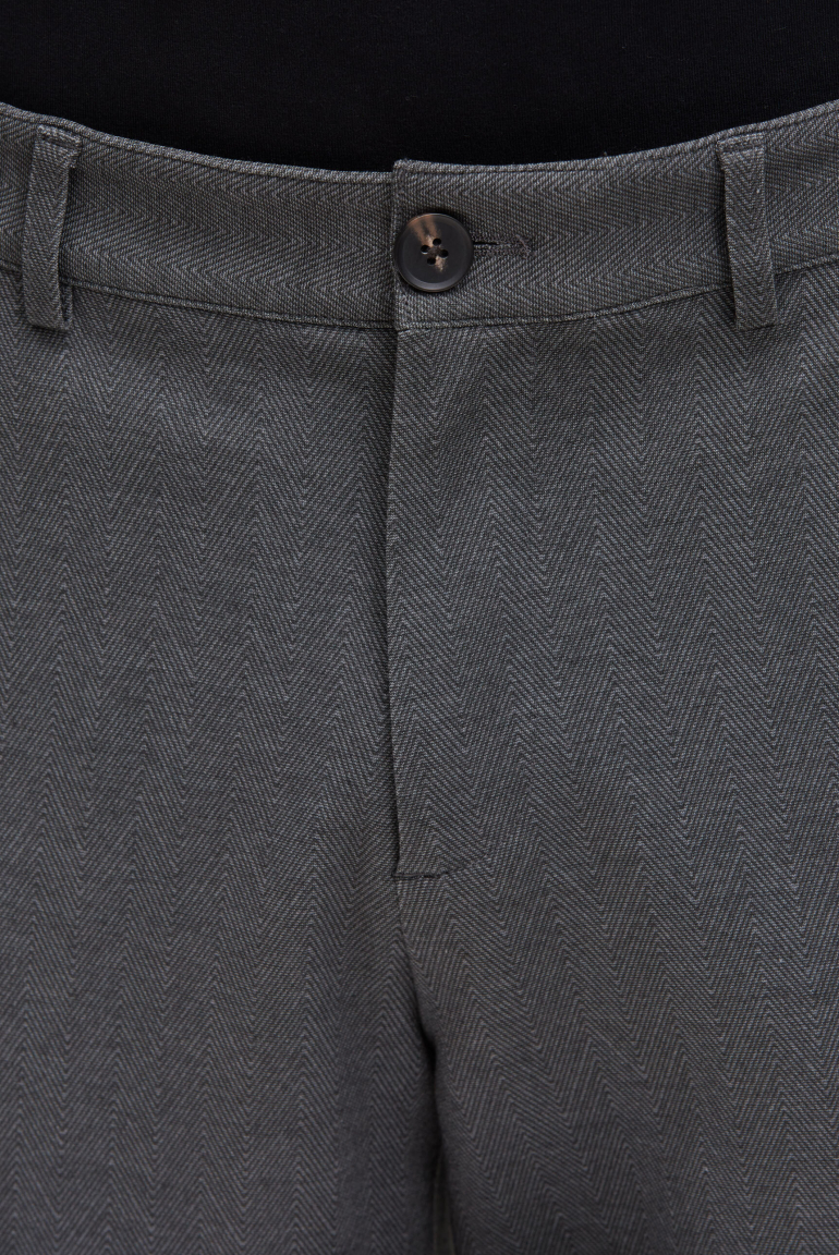 Anzughose aus Interlock mit Herringbonemuster