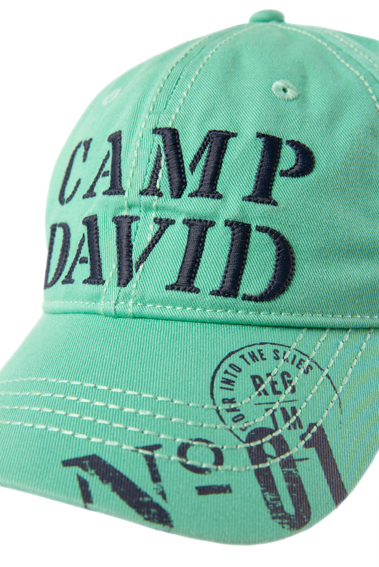 Base Cap Stone Washed mit Logo-Stickerei und Prints