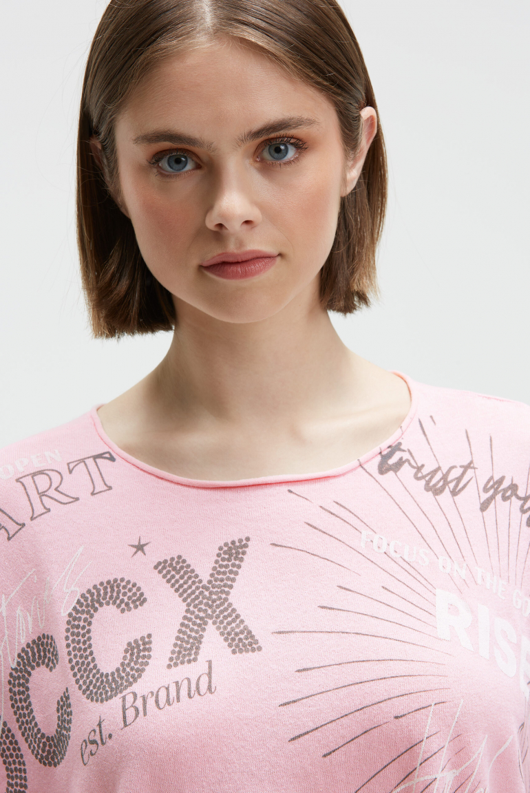 Feinstrickpullover mit All Over Print