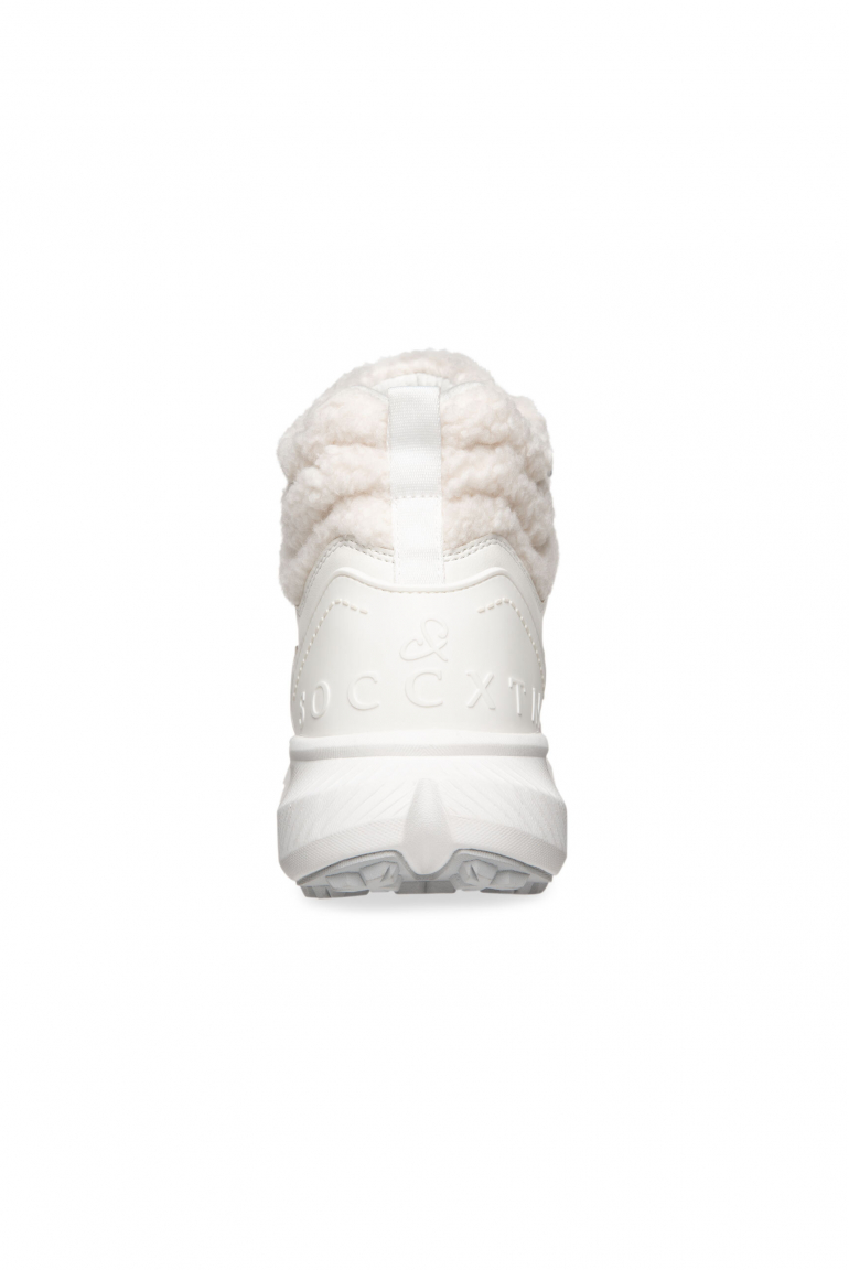 High Top Sneaker mit Kunstfell-Details