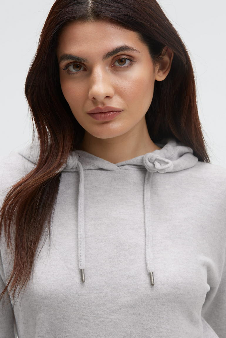 Hoodie aus Flauschstrick