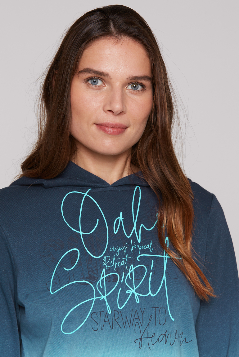 Hoodie Dip Dye mit Logo Print