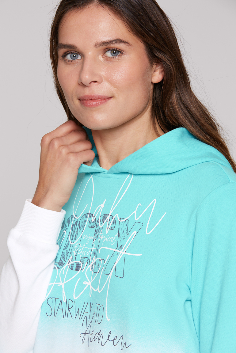 Hoodie Dip Dye mit Logo Print