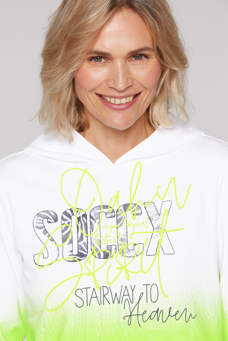 Hoodie Dip Dye mit Logo Print