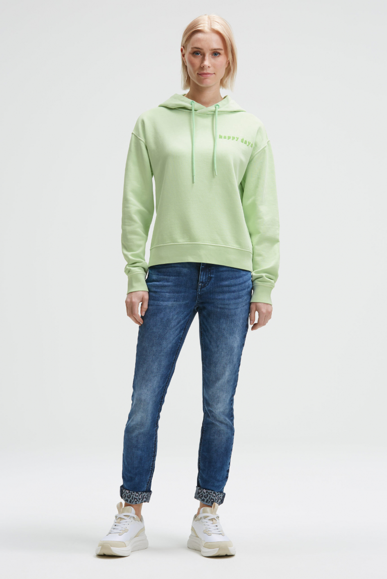 Hoodie mit dekorativem Rücken-Artwork