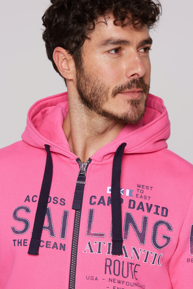 Kapuzensweatjacke mit Puffprints