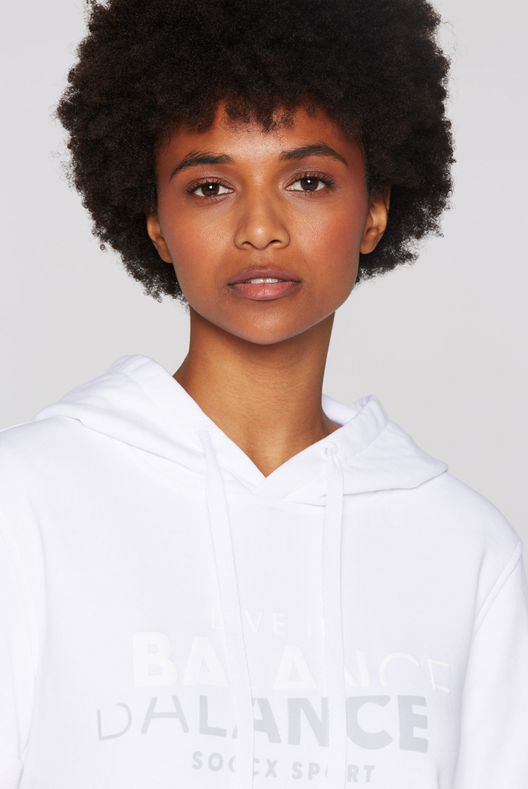 Kurzes Hoodie-Kleid mit Logo Prints