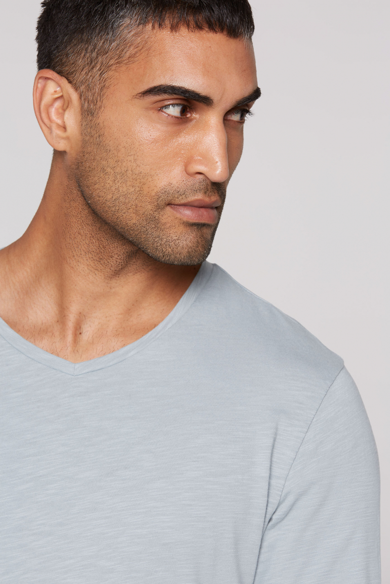 Longsleeve mit V-Neck