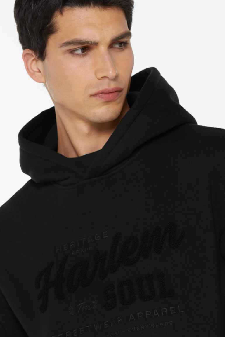 MON-TEL Hoodie mit Frottee-Logo