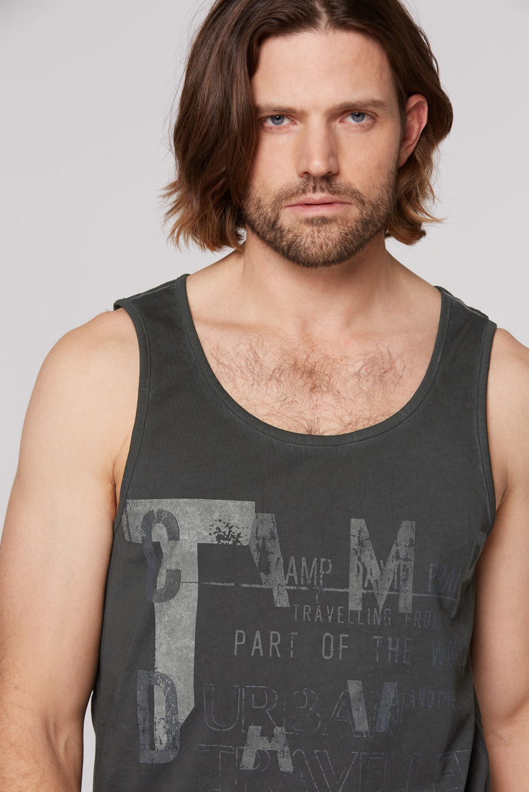 Muskelshirt mit Print im Used Look