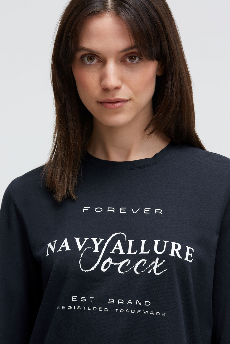 Oversized Longsleeve mit Label Print