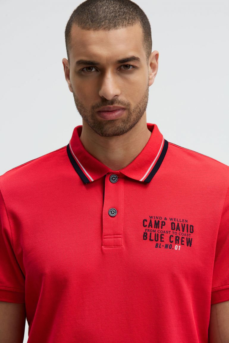 Pikee-Polo mit Logo-Stickerei