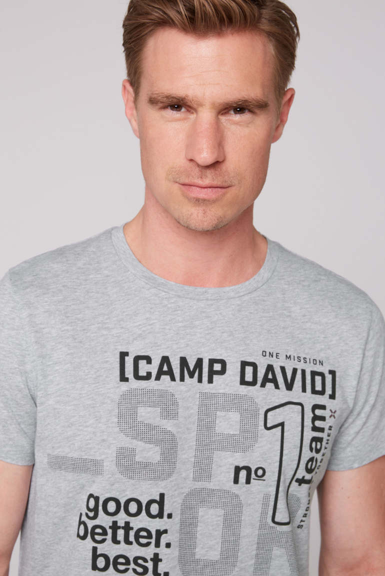 Rundhalsshirt mit Rubber Print