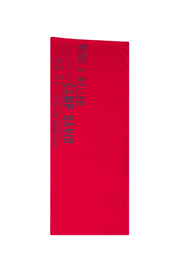 Schal aus Jersey mit Label Print