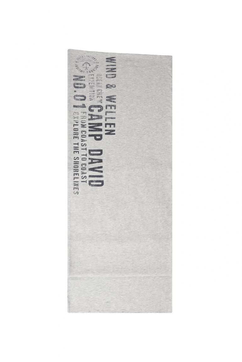 Schal aus Jersey mit Label Print