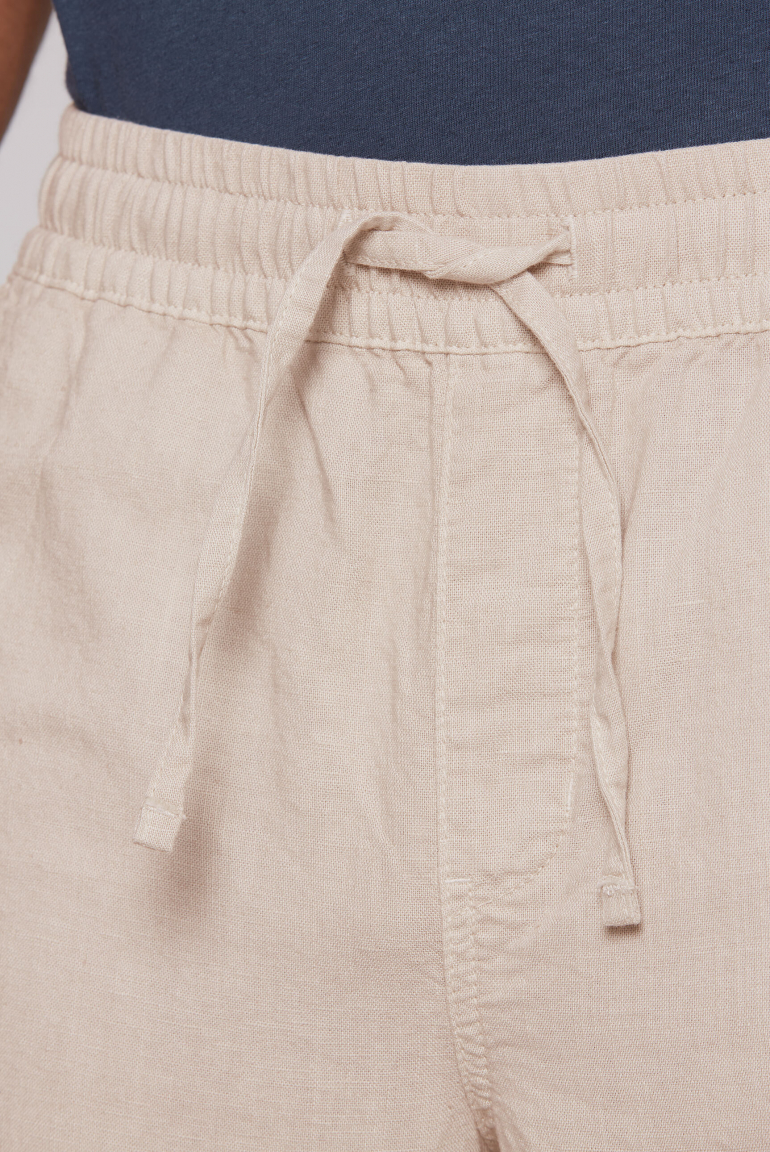 Shorts aus Leinen-Mix mit Elastikbund