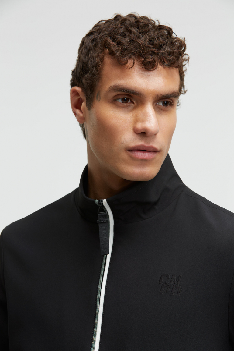 Softshell-Blouson mit tonaler Rücken-Stickerei