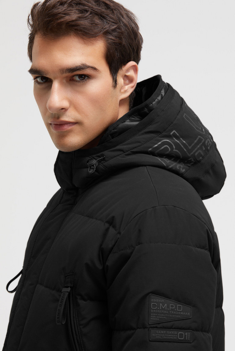 Stepp-Parka mit Kapuzen-Layering