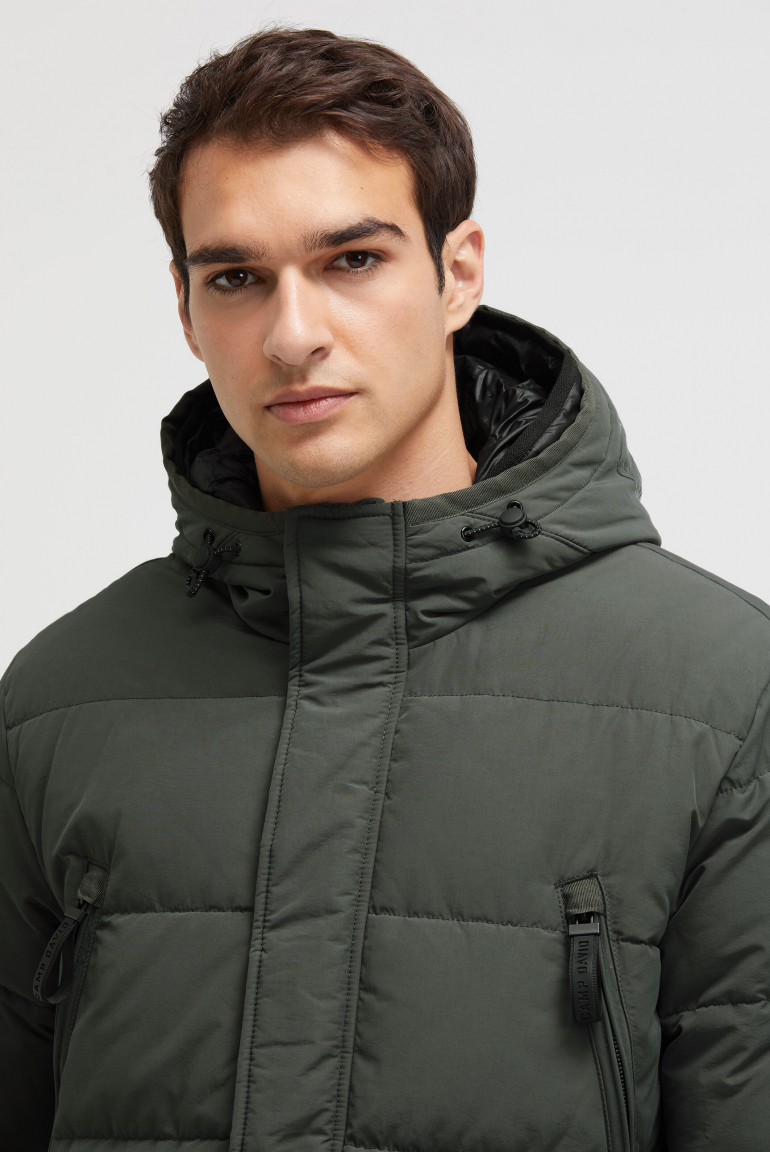 Stepp-Parka mit Kapuzen-Layering