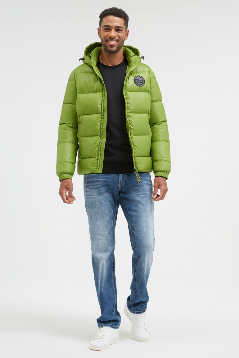 Steppjacke mit Kapuze und Rücken-Print