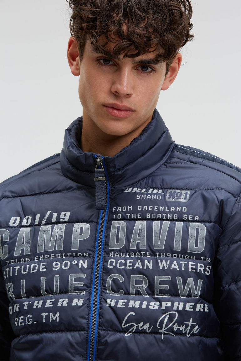 Steppjacke mit Logo Prints