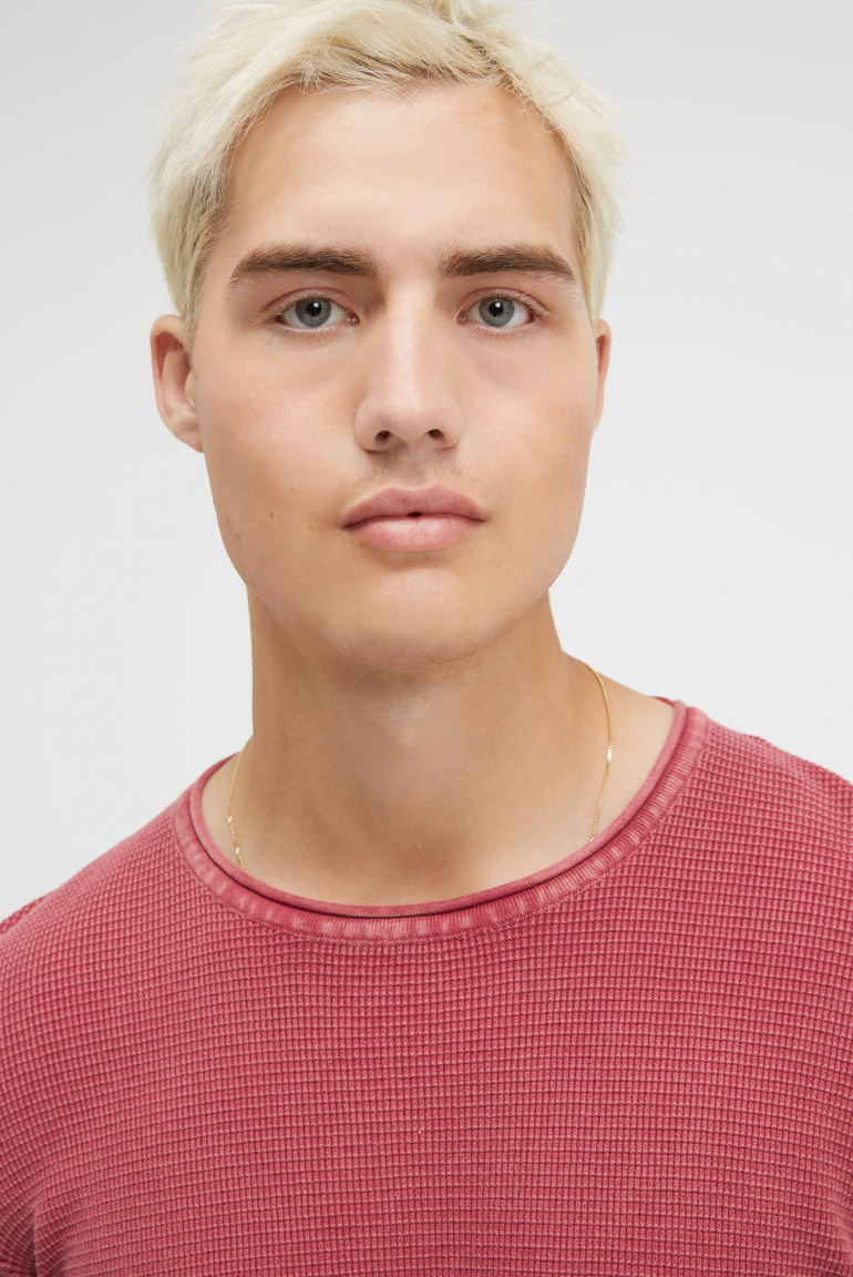 Strukturierter Pullover Stone Washed