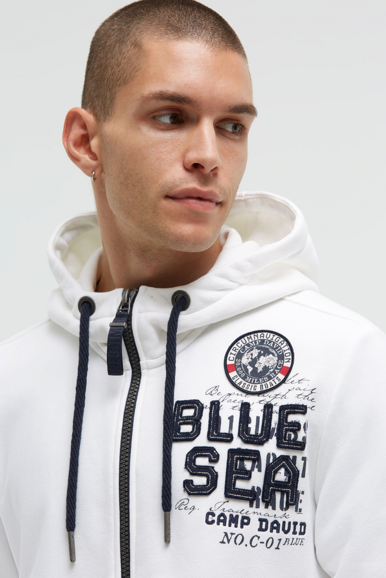 Sweatjacke mit Kapuze und Artworks