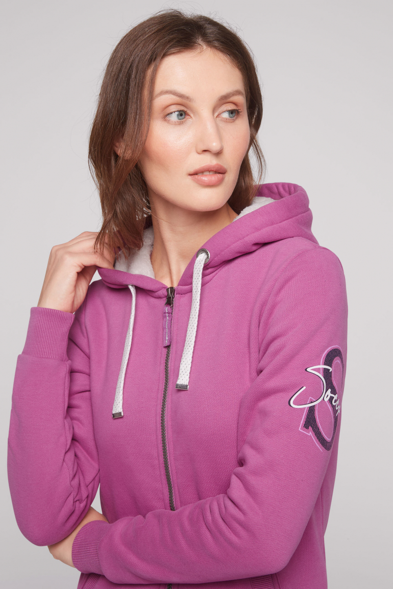 Sweatjacke mit Kapuze und Rücken-Print