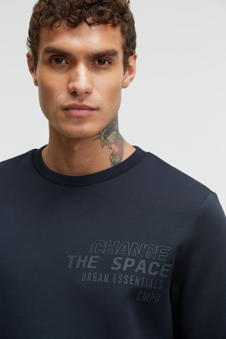 Sweatshirt in Scuba-Qualität mit Rubber Artwork