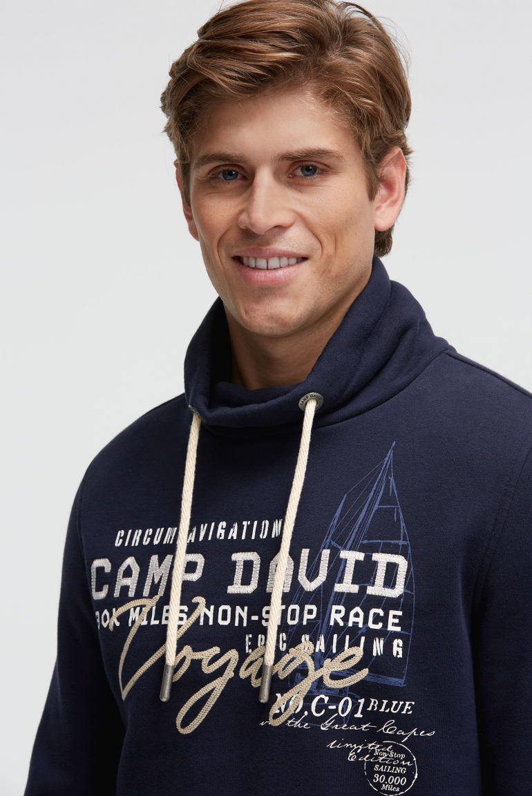 Sweatshirt mit Kragen und Artwork