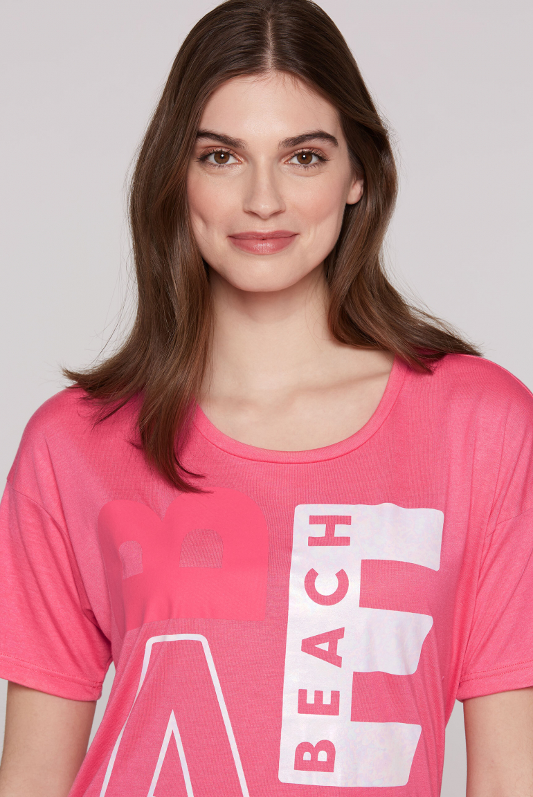 T-Shirt Loose Fit mit Beach Print