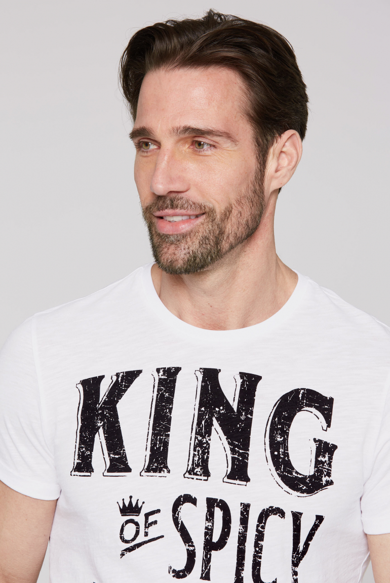 T-Shirt mit Label Print