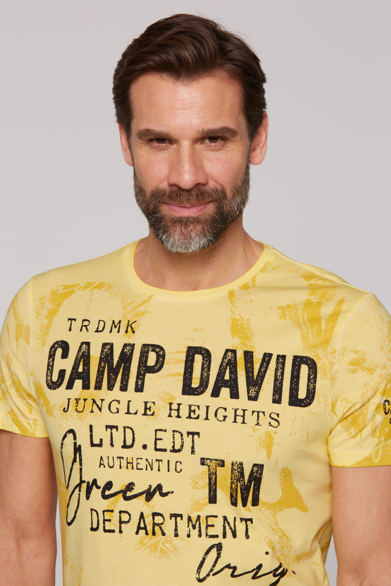 T-Shirt Oil Dyed mit All Over Print