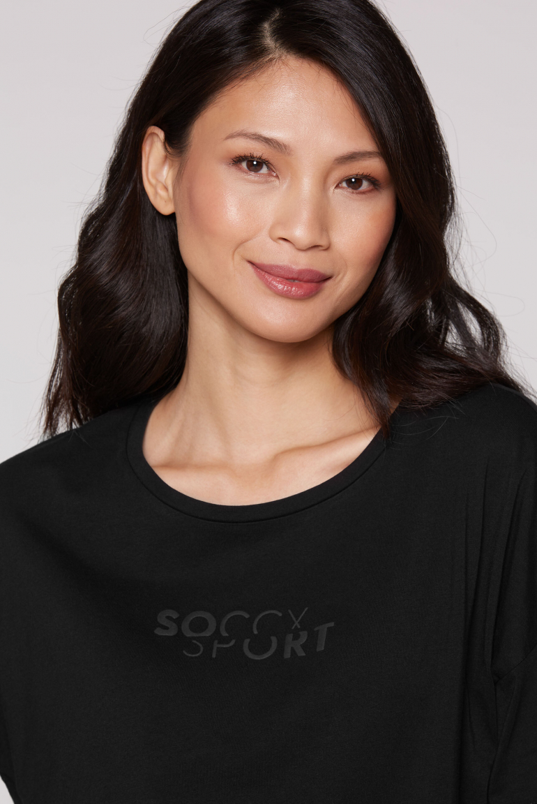 T-Shirt Oversized mit Bindebandsaum