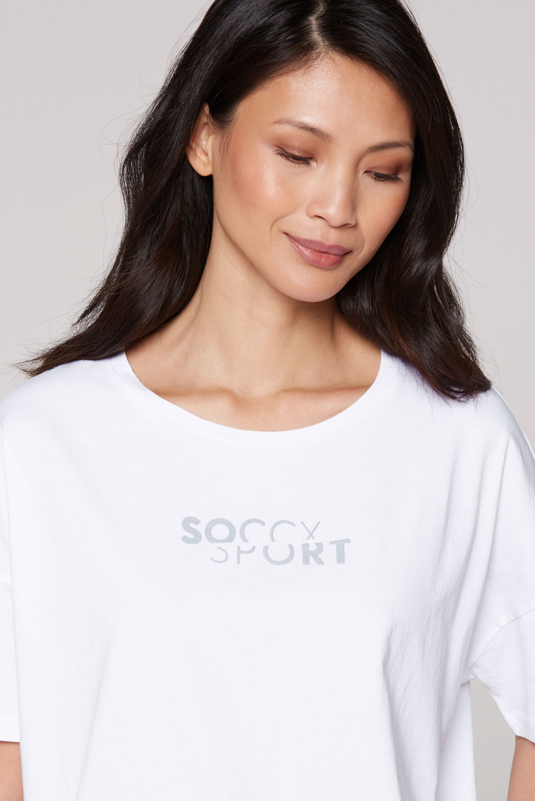 T-Shirt Oversized mit Bindebandsaum