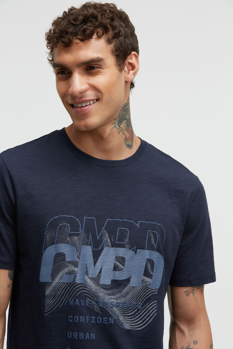 T-Shirt Rundhals mit Rubber Artwork