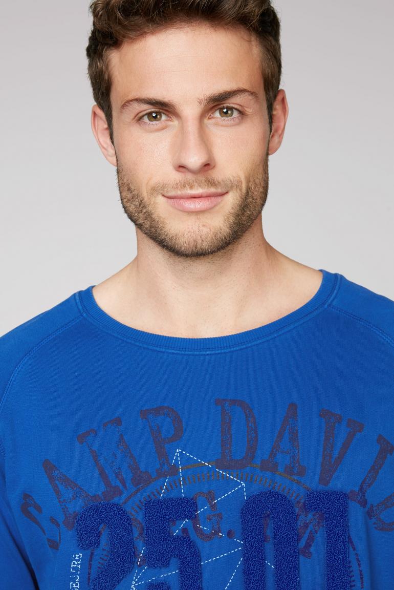 Camp David Soccx Sweatshirt Mit Frottee Artwork Cobalt