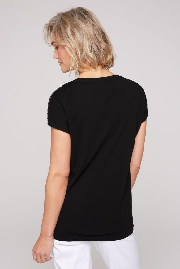 2-in-1 bedrucktes Mesh-Shirt mit Top