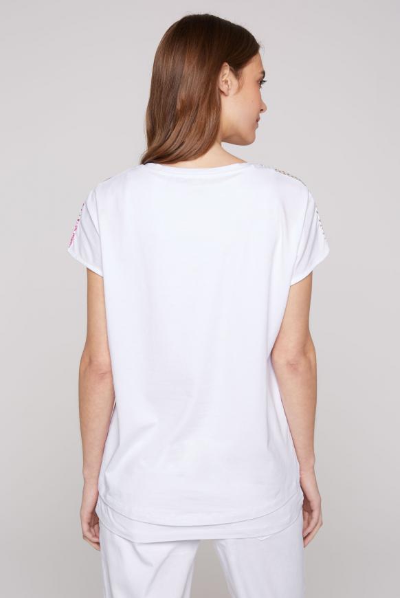 2-in-1 bedrucktes Mesh-Shirt mit Top