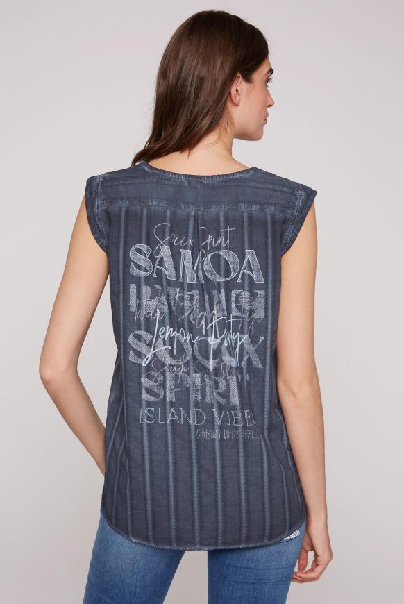 Ärmellose Bluse mit Rücken-Artwork