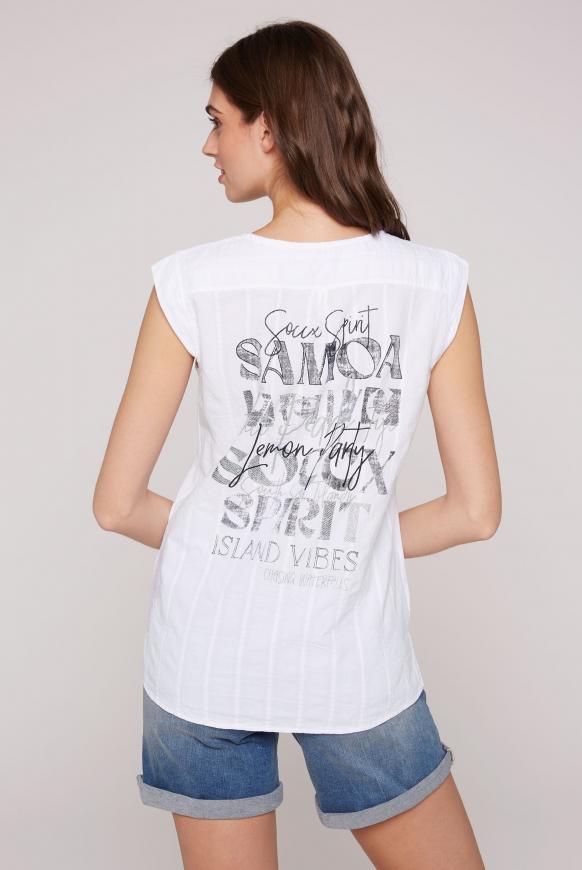 Ärmellose Bluse mit Rücken-Artwork