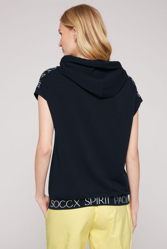 Ärmelloser Hoodie mit Logo-Design