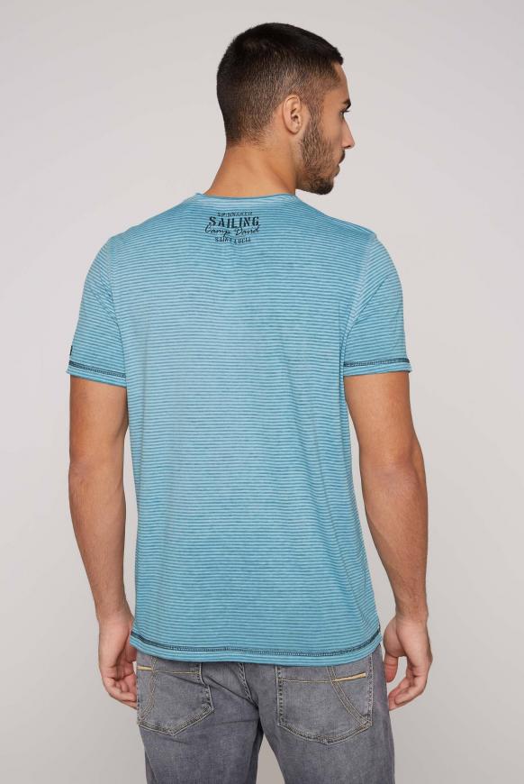 Ausbrenner-Shirt mit Streifen und Print