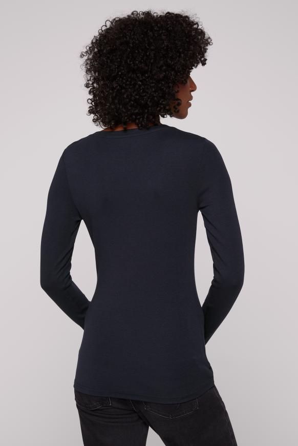 Basic Langarmshirt mit Foliendruck